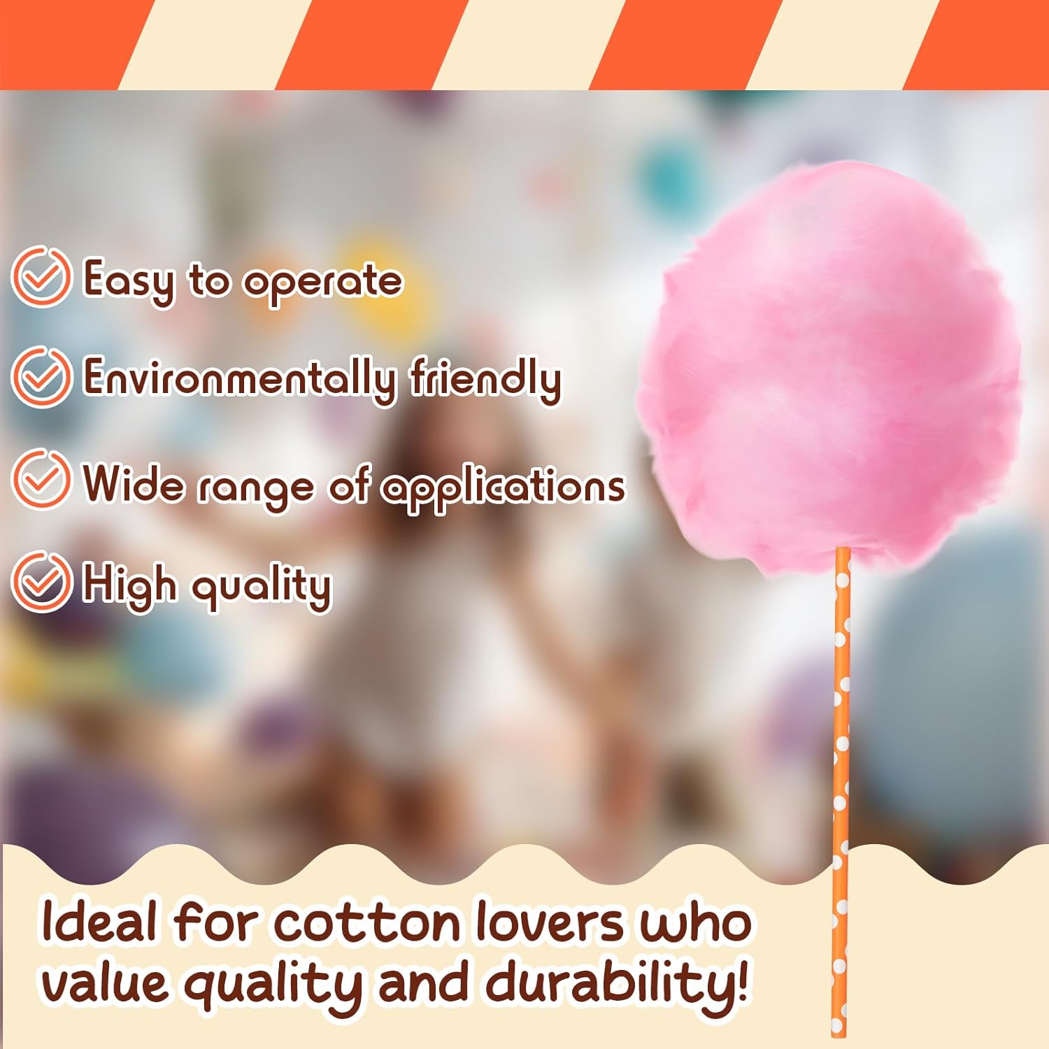 Pack of 25 Cotton Candy Sticks