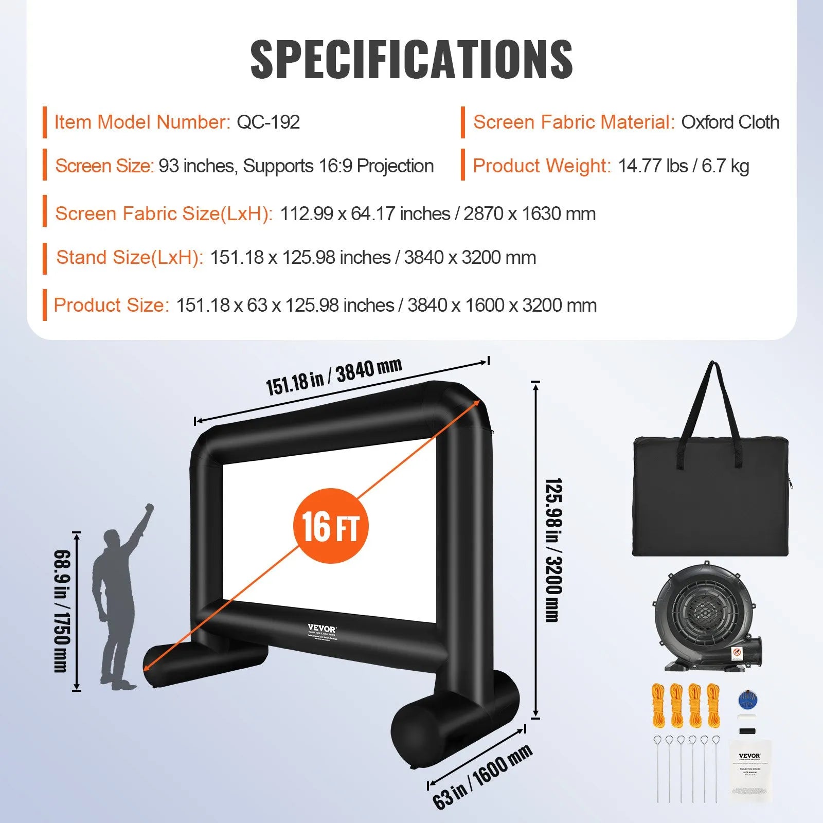Vevor Inflatable Movie Screen