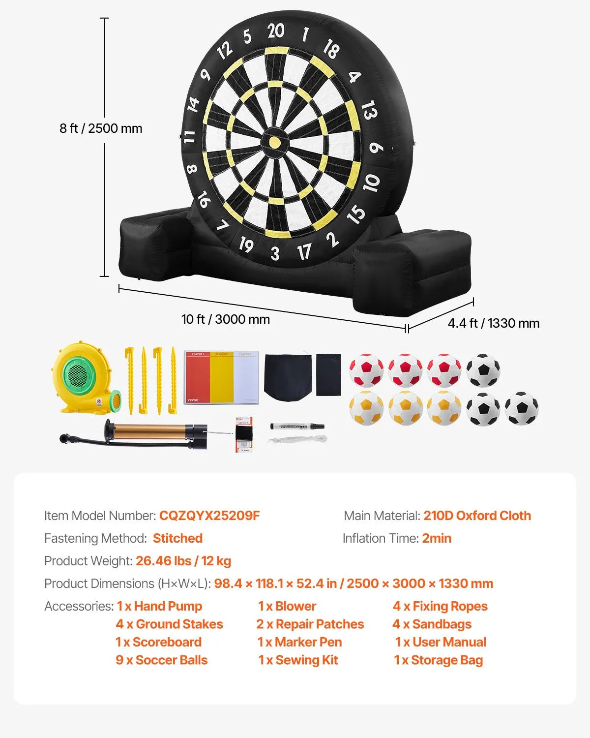 Vevor Inflatable Soccer Set