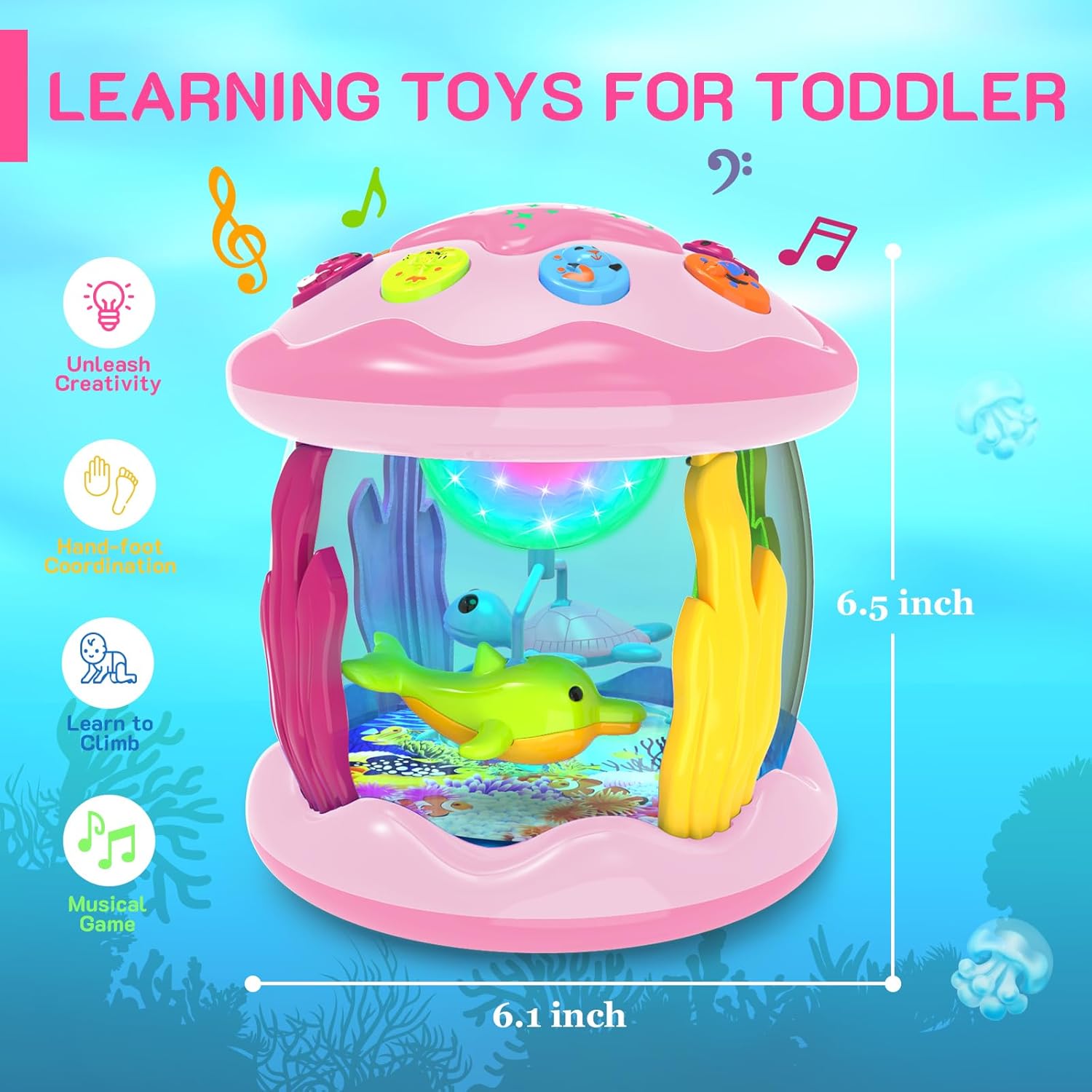 Rotating Lightup Toy Pink
