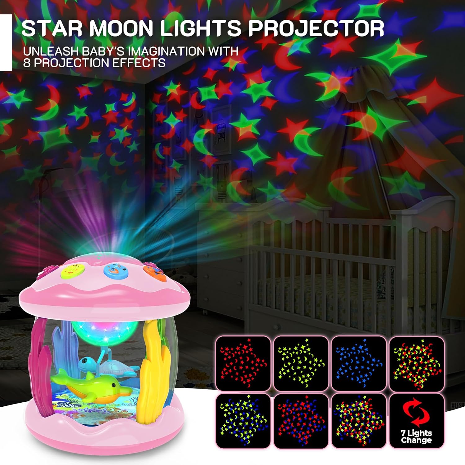 Rotating Lightup Toy Pink